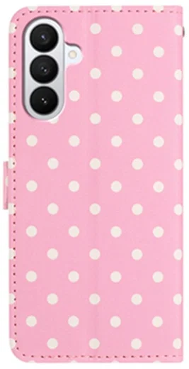 Samsung Galaxy S26 Hoesje Portemonnee Book Case Polka Dot Roze afbeelding 5