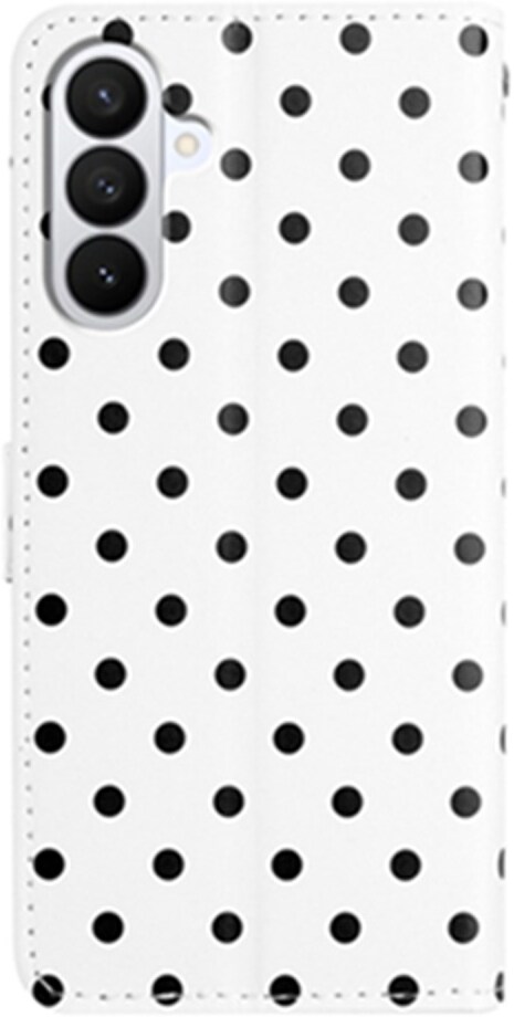 Samsung Galaxy S26 Hoesje Portemonnee Book Case Polka Dot Wit afbeelding 5