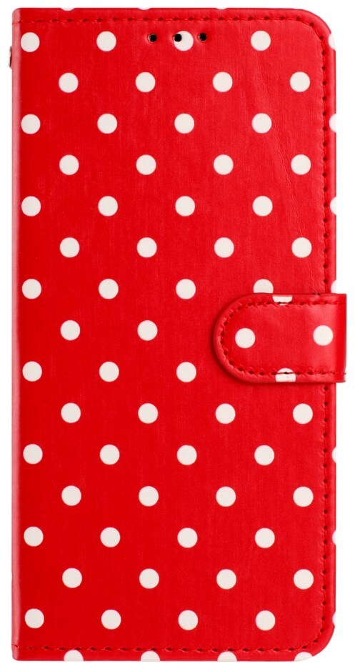 Samsung Galaxy S26 Hoesje Portemonnee Book Case Polka Dot Rood afbeelding 5