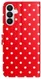 Samsung Galaxy S26 Hoesje Portemonnee Book Case Polka Dot Rood afbeelding 4