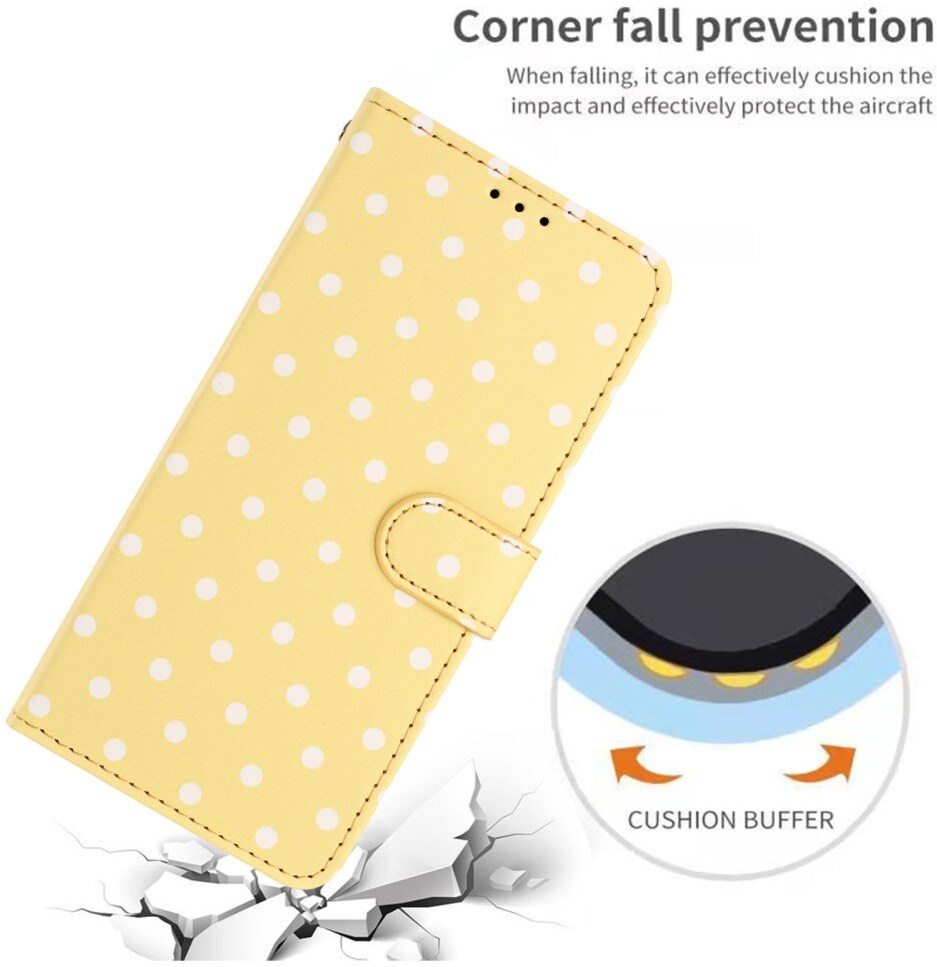 Samsung Galaxy S26 Ultra Hoesje Portemonnee Book Case Polka Dot Geel afbeelding 10