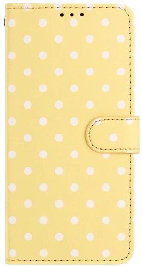 Samsung Galaxy S26 Ultra Hoesje Portemonnee Book Case Polka Dot Geel afbeelding 4