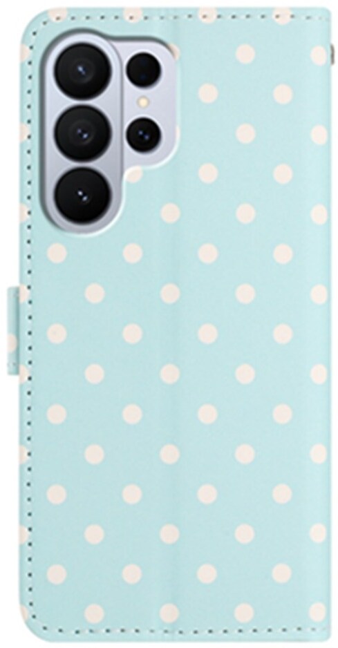 Samsung Galaxy S26 Ultra Hoesje Portemonnee Book Case Polka Dot Blauw afbeelding 5