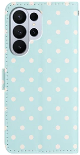 Samsung Galaxy S26 Ultra Hoesje Portemonnee Book Case Polka Dot Blauw afbeelding 5