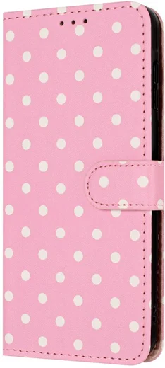 Samsung Galaxy S26 Ultra Hoesje Portemonnee Book Case Polka Dot Roze afbeelding 5