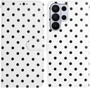 Samsung Galaxy S26 Ultra Hoesje Portemonnee Book Case Polka Dot Wit