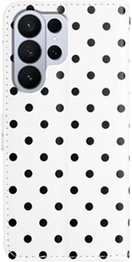 Samsung Galaxy S26 Ultra Hoesje Portemonnee Book Case Polka Dot Wit afbeelding 5