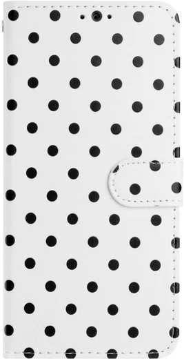Samsung Galaxy S26 Ultra Hoesje Portemonnee Book Case Polka Dot Wit afbeelding 6