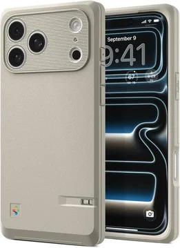 Spigen Classic LS MagFit iPhone 17 Pro Max Hoesje Magsafe Back Cover Beige