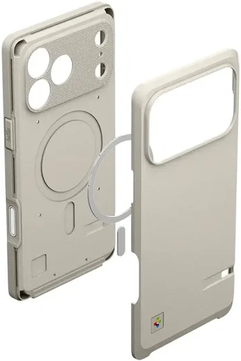 Spigen Classic LS MagFit iPhone 17 Pro Max Hoesje Magsafe Back Cover Beige afbeelding 11