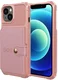 Apple iPhone 13 TPU Back Cover met Kunstleren Wallet Roze afbeelding 2