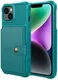 Apple iPhone 14 Hoesje 3-in-1 Pasjes Portemonnee Back Cover Groen afbeelding 2