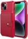 Apple iPhone 14 Hoesje 3-in-1 Pasjes Portemonnee Back Cover Rood afbeelding 2