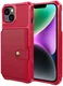 Apple iPhone 14 TPU Back Cover met Kunstleren Wallet Rood afbeelding 2