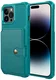Apple iPhone 14 Pro TPU Back Cover met Kunstleren Wallet Groen afbeelding 3