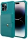 Apple iPhone 14 Pro Max Hoesje 3-in-1 Pasjes Portemonnee Back Cover Groen afbeelding 2