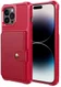 Apple iPhone 14 Pro Max Hoesje 3-in-1 Pasjes Portemonnee Back Cover Rood afbeelding 2