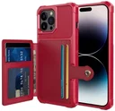 Apple iPhone 14 Pro Max Hoesje 3-in-1 Pasjes Portemonnee Back Cover Rood
