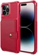 Apple iPhone 14 Pro Max TPU Back Cover met Kunstleren Wallet Rood afbeelding 2