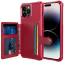 Apple iPhone 14 Pro Max TPU Back Cover met Kunstleren Wallet Rood
