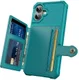 Apple iPhone 16 Plus Hoesje 3-in-1 Pasjes Portemonnee Back Cover Groen afbeelding 3