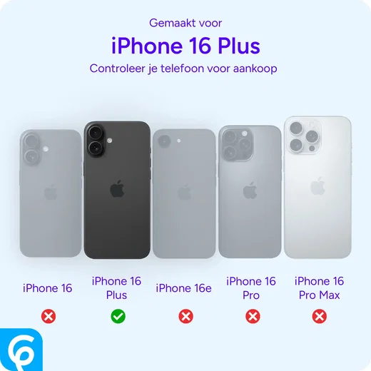 Apple iPhone 16 Plus Hoesje 3-in-1 Pasjes Portemonnee Back Cover Paars afbeelding 2
