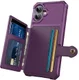 Apple iPhone 16 Plus Hoesje 3-in-1 Pasjes Portemonnee Back Cover Paars afbeelding 4