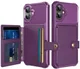 Apple iPhone 16 Plus Hoesje 3-in-1 Pasjes Portemonnee Back Cover Paars