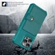 Apple iPhone 16 Pro Hoesje 3-in-1 Pasjes Portemonnee Back Cover Groen afbeelding 5