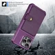 Apple iPhone 16 Pro TPU Back Cover met Kunstleren Wallet Paars afbeelding 4