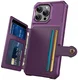 Apple iPhone 16 Pro TPU Back Cover met Kunstleren Wallet Paars afbeelding 9