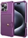 Apple iPhone 16 Pro Max Hoesje 3-in-1 Pasjes Portemonnee Back Cover Paars afbeelding 2