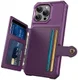 Apple iPhone 16 Pro Max Hoesje 3-in-1 Pasjes Portemonnee Back Cover Paars afbeelding 3