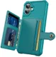 Apple iPhone 17 Hoesje 3-in-1 Pasjes Portemonnee Back Cover Groen afbeelding 3