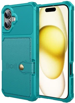 Apple iPhone 17 Hoesje 3-in-1 Pasjes Portemonnee Back Cover Groen