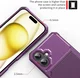 Apple iPhone 17 TPU Back Cover met Kunstleren Wallet Paars afbeelding 7