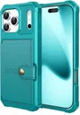 Apple iPhone 17 Pro Hoesje 3-in-1 Pasjes Portemonnee Back Cover Groen