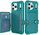 Apple iPhone 17 Pro Max Hoesje 3-in-1 Pasjes Portemonnee Back Cover Groen afbeelding 2