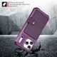Apple iPhone 17 Pro Max Hoesje 3-in-1 Pasjes Portemonnee Back Cover Paars afbeelding 5