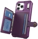 Apple iPhone 17 Pro Max Hoesje 3-in-1 Pasjes Portemonnee Back Cover Paars afbeelding 3