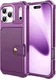 Apple iPhone 17 Pro Max TPU Back Cover met Kunstleren Wallet Paars afbeelding 2