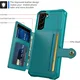 Samsung Galaxy S22 TPU Back Cover met Kunstleren Wallet Groen afbeelding 8