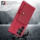 Samsung Galaxy S22 Ultra Hoesje 3-in-1 Pasjes Portemonnee Back Cover Rood afbeelding 3
