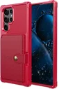 Samsung Galaxy S22 Ultra Hoesje 3-in-1 Pasjes Portemonnee Back Cover Rood