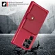Samsung Galaxy S22 Ultra TPU Back Cover met Kunstleren Wallet Rood afbeelding 4