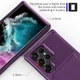 Samsung Galaxy S22 Ultra Hoesje 3-in-1 Pasjes Portemonnee Back Cover Paars afbeelding 5