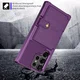 Samsung Galaxy S22 Ultra TPU Back Cover met Kunstleren Wallet Paars afbeelding 4
