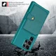 Samsung Galaxy S22 Ultra Hoesje 3-in-1 Pasjes Portemonnee Back Cover Groen afbeelding 3