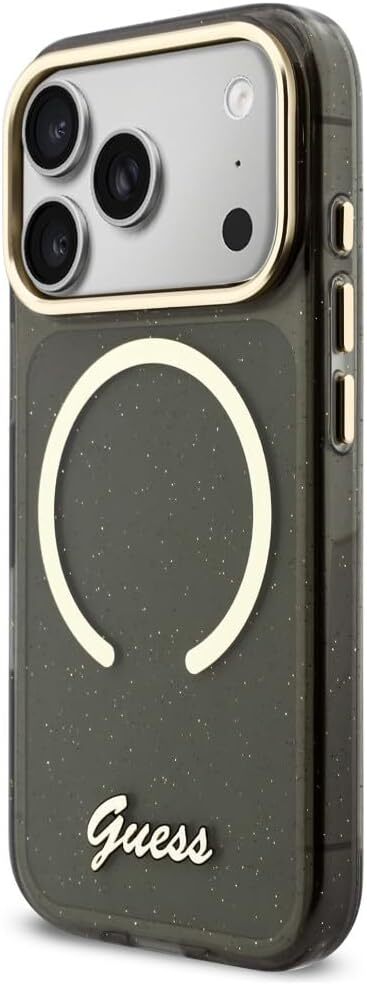 Guess Apple iPhone 17 Pro Hoesje MagSafe met Kralen Koord Zwart afbeelding 3