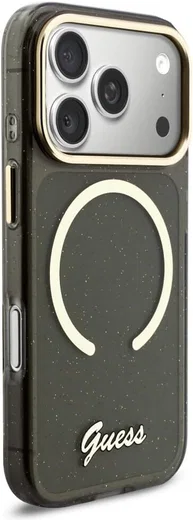 Guess Apple iPhone 17 Pro Hoesje MagSafe met Kralen Koord Zwart afbeelding 2
